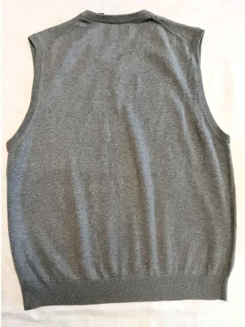 Chaps Men's Logo Knit Sweater Vest Cotton Size XL/TG Classic Gray - Picture 6 of 10